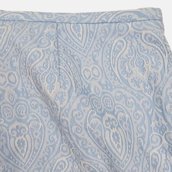 J McLaughlin Pants Womens Size 10 Blue White Jacquard Stretch Casual Career - Picture 7 of 14